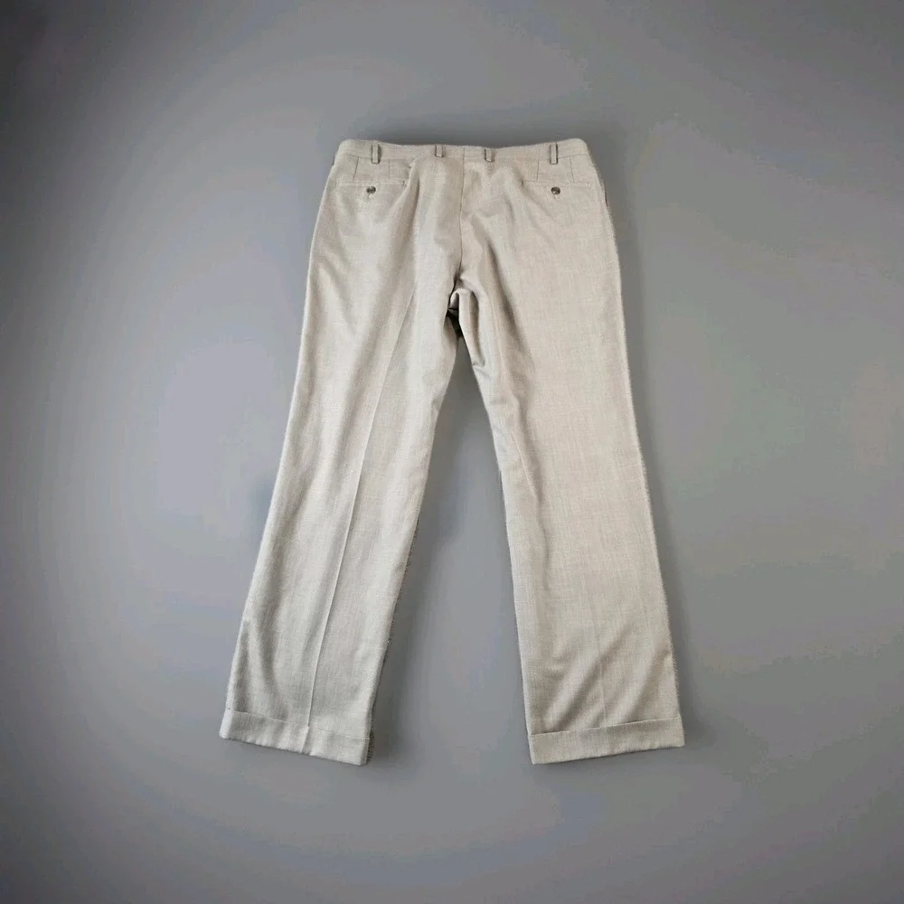 Lauren  by Ralph Lauren Men's Pleated Dress Pants Cuff Hem Lightweight 40